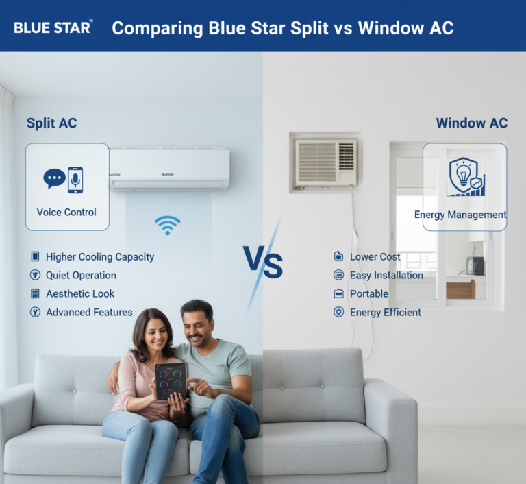 Split Vs Window Ac Blue Star Split vs Window AC: comprehensive guide in 2026
