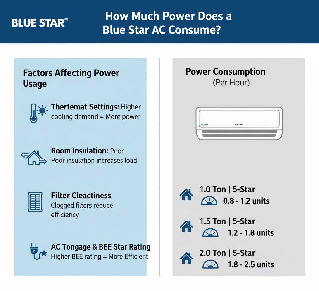 Blue Star AC Power Consumption & Electricity Saving Tips