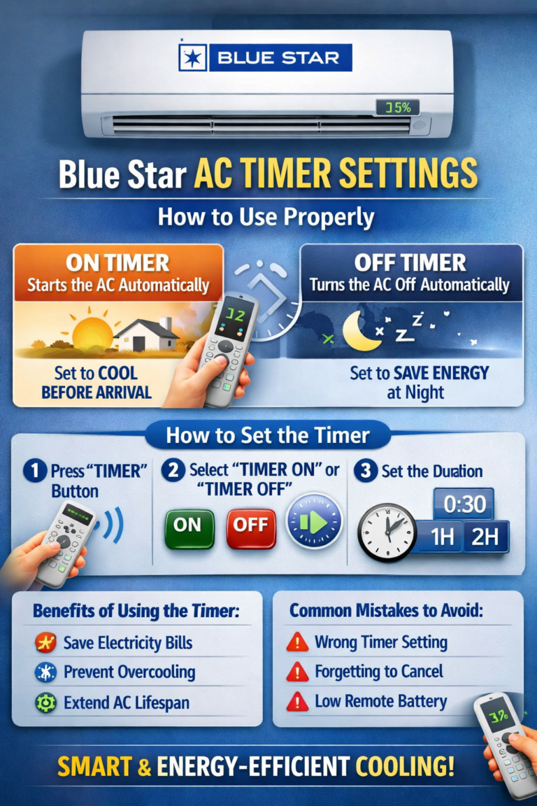 Blue Star AC Timer Settings