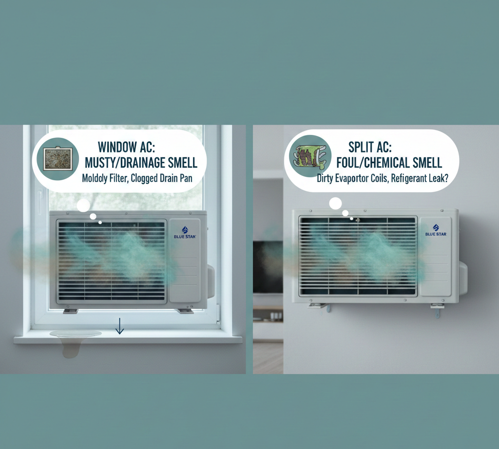 Blue Star AC smell problem
