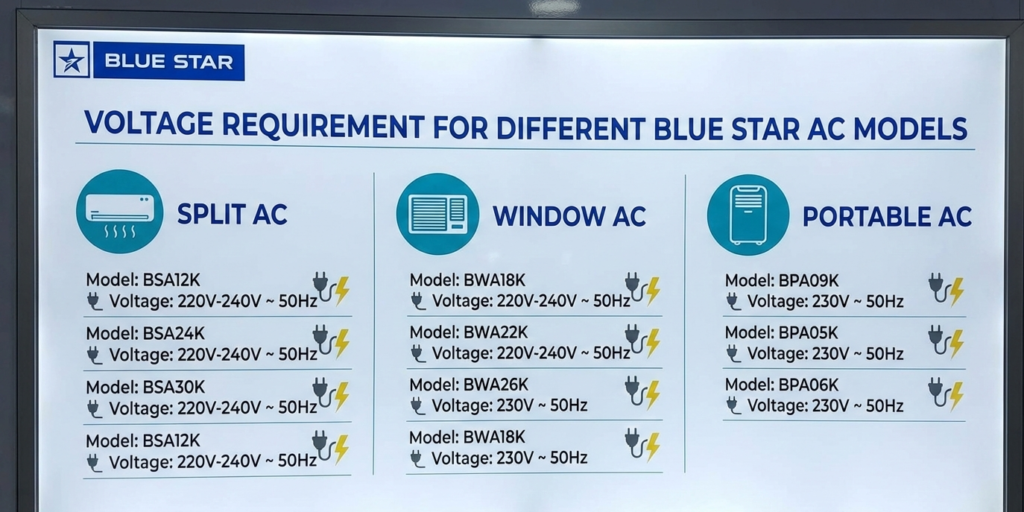 Best Voltage for Blue Star AC