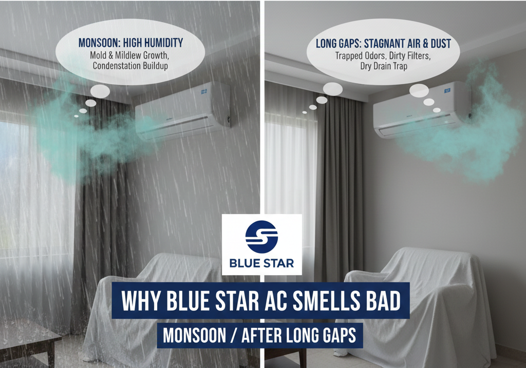 Blue Star AC smell problem
