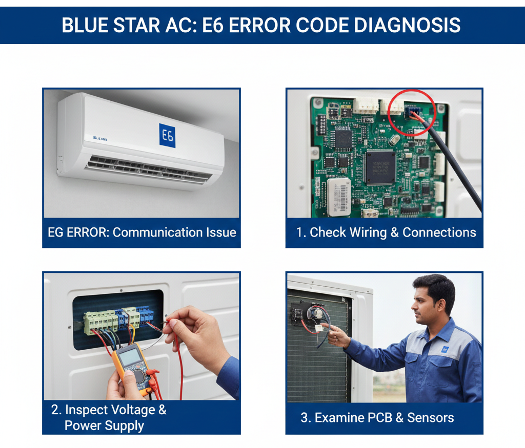 Blue Star AC E6 Error Code