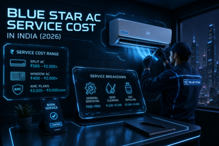 Blue Star AC service cost in India