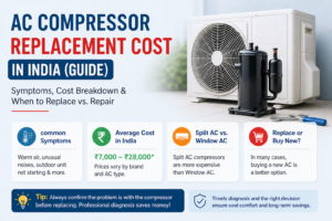 Read more about the article AC Compressor Replacement Cost in India