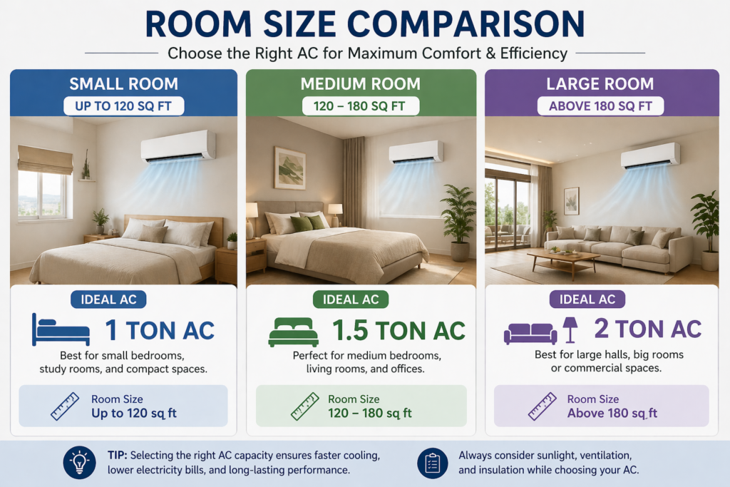 1 Ton vs 1.5 Ton AC. inverter