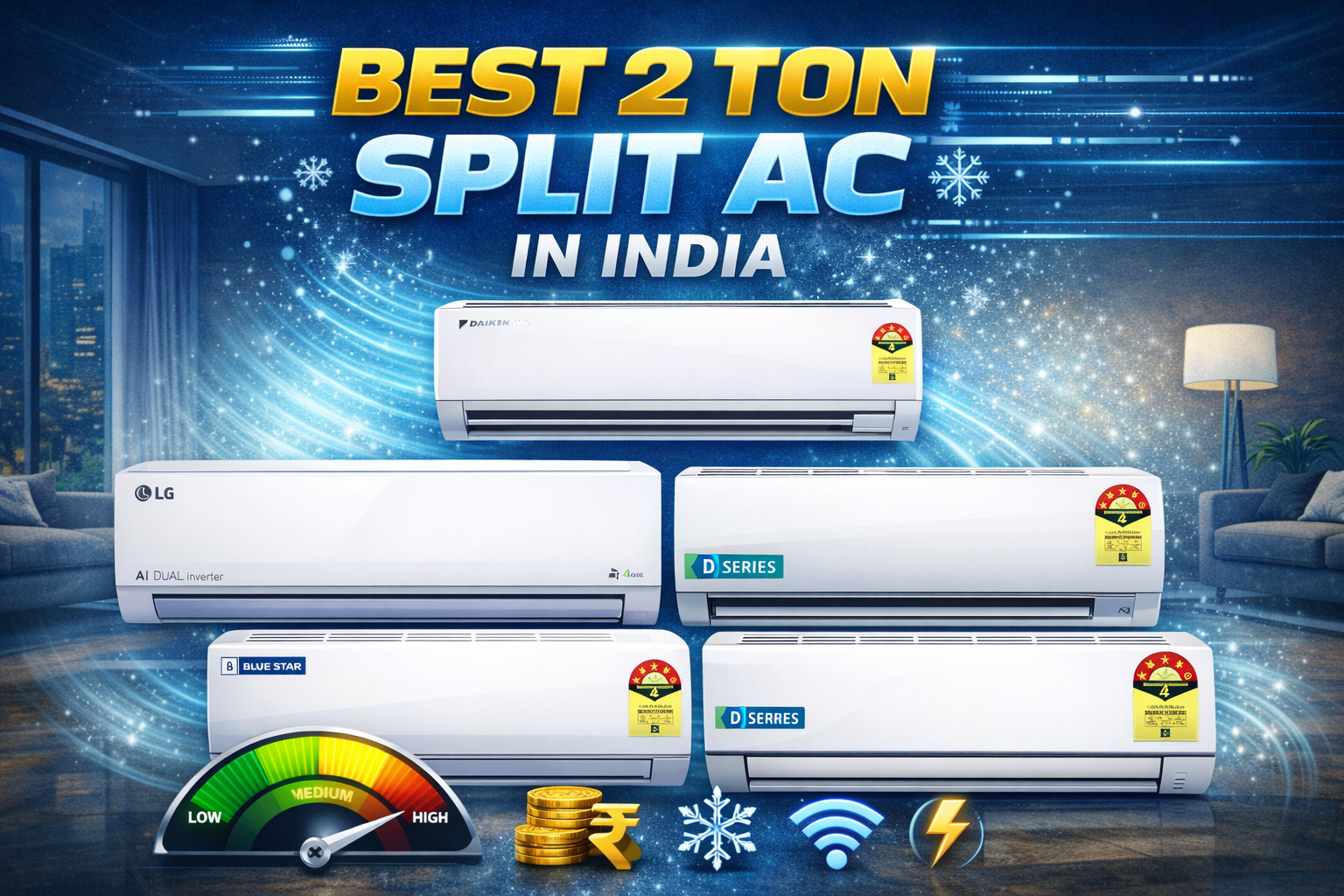 You are currently viewing Top 2 Ton Split AC in India (2026) – Recommended Models for Efficient Cooling