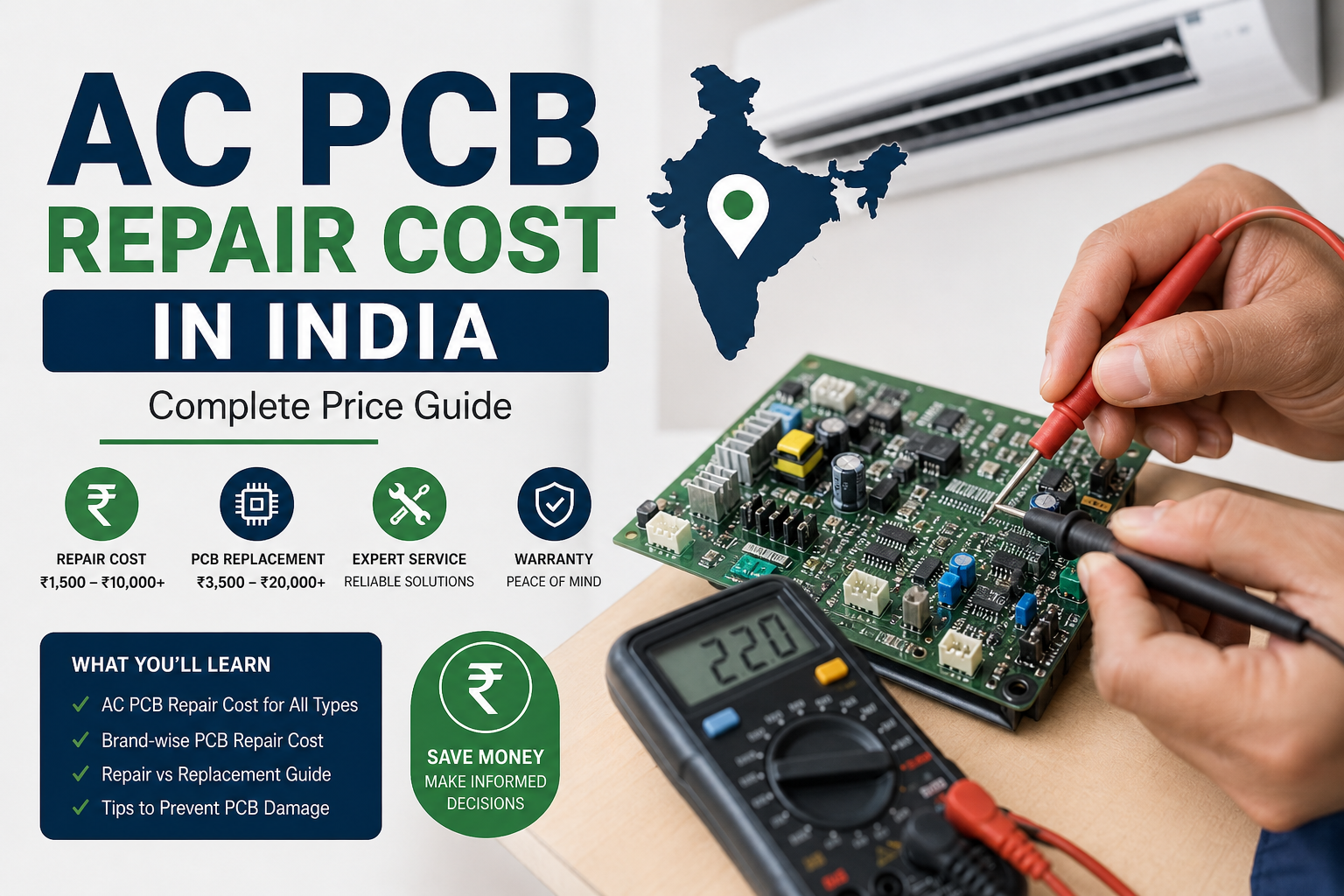 Read more about the article AC PCB Repair Cost in India: Complete Price Guide (2026)