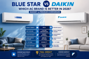 Read more about the article Blue Star vs Daikin AC (2026) — Which One Should You Buy?